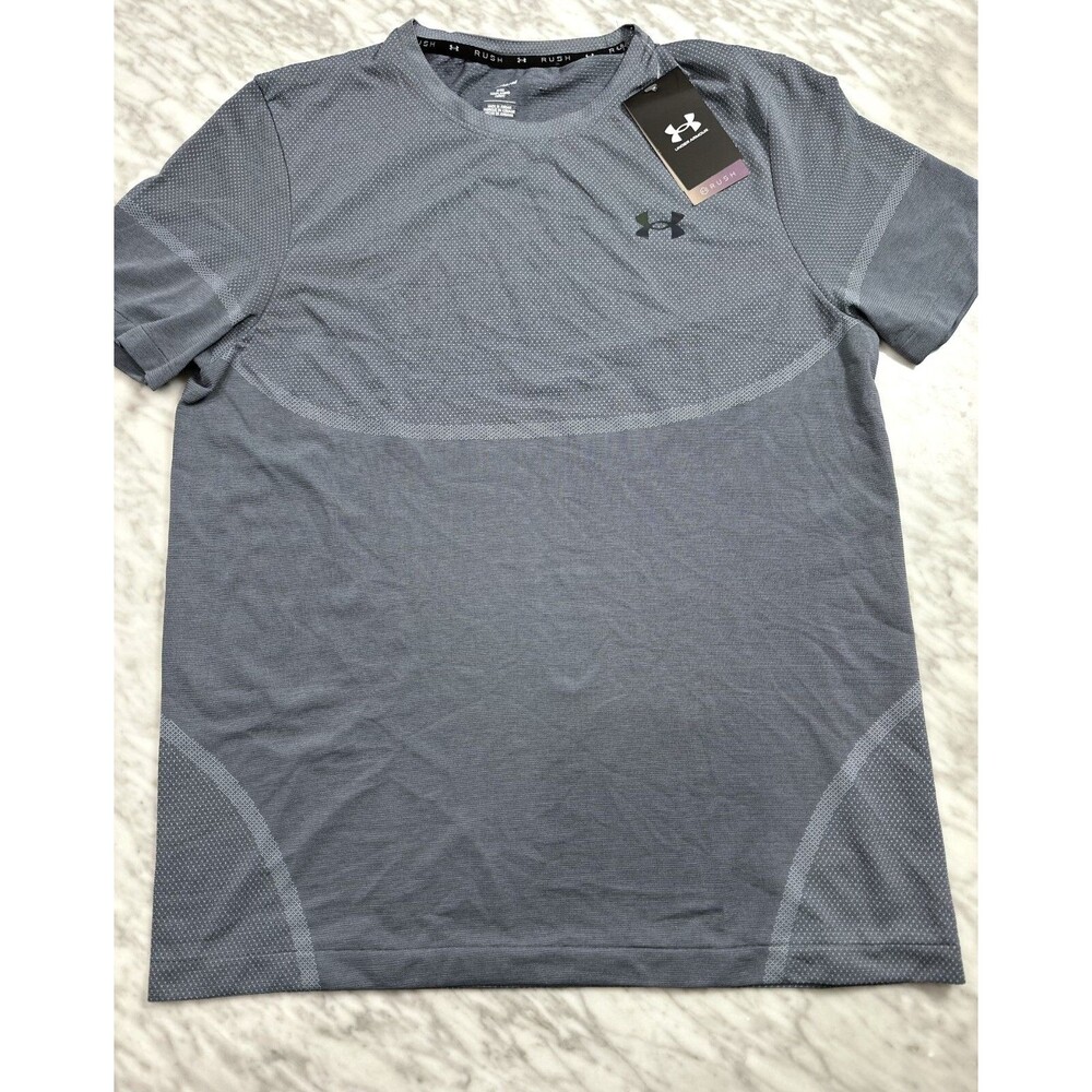 Under Armour UA Rush Men's Jersey Medium Fitted Seamless Legacy Blue running